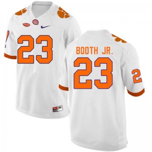 Men Andrew Booth Jr. White Clemson College Football #23 Jersey 592048-707