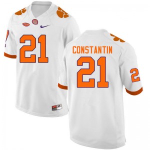 Men Bryton Constantin White Clemson College Football #21 Jersey 521380-355