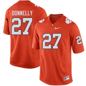 Men Carson Donnelly Orange Clemson University College Football #27 Jersey 453641-130
