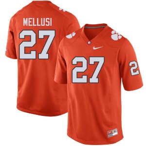 Men Chez Mellusi Orange Clemson College Football #27 Jersey 935772-393