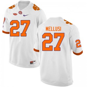 Men Chez Mellusi White Clemson College Football #27 Jersey 347218-703