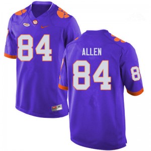 Men Davis Allen Purple Clemson University College Football #84 Jersey 249855-918