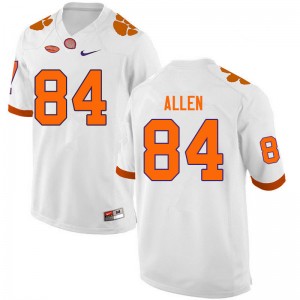 Men Davis Allen White Clemson University College Football #84 Jersey 471239-260
