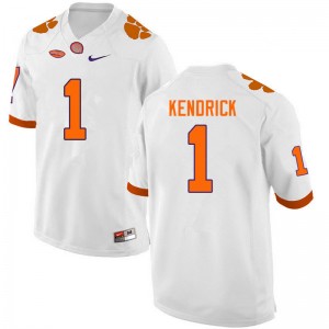 Men Derion Kendrick White Clemson National Championship College Football #1 Jersey 662881-667