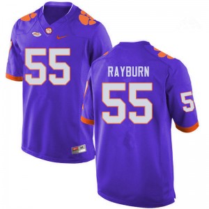 Men Hunter Rayburn Purple Clemson College Football #55 Jersey 553158-593