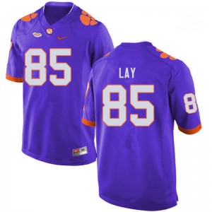 Men Jaelyn Lay Purple Clemson Tigers College Football #85 Jersey 990487-106
