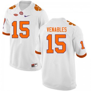 Men Jake Venables White Clemson College Football #15 Jersey 156862-852
