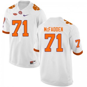 Men Jordan McFadden White Clemson College Football #71 Jersey 752294-466