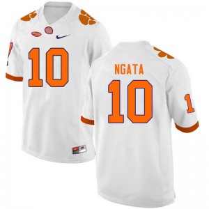 Men Joseph Ngata White Clemson University College Football #10 Jersey 391563-313