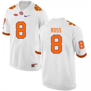 Men Justyn Ross White Clemson Tigers College Football #8 Jersey 120603-853