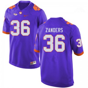 Men Lannden Zanders Purple CFP Champs College Football #36 Jersey 269887-783