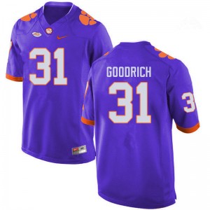 Men Mario Goodrich Purple Clemson College Football #31 Jersey 299382-578
