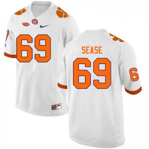 Men Marquis Sease White Clemson National Championship College Football #69 Jersey 770742-319