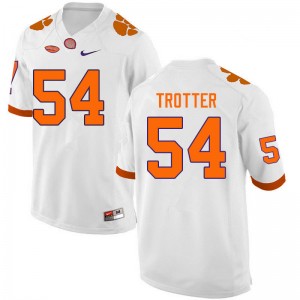 Men Mason Trotter White Clemson Tigers College Football #54 Jersey 209395-509