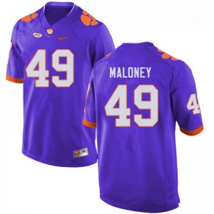 Men Matthew Maloney Purple Clemson University College Football #49 Jersey 430530-302