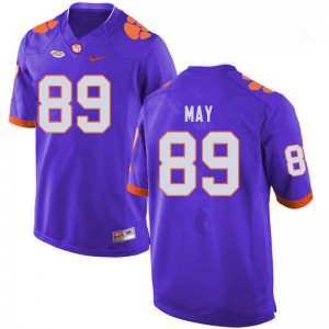 Men Max May Purple Clemson College Football #89 Jersey 290297-368