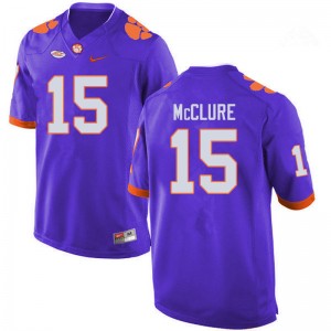 Men Patrick McClure Purple Clemson University College Football #15 Jersey 960769-702
