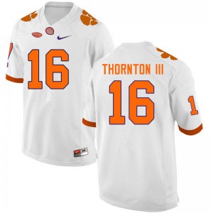 Men Ray Thornton III White Clemson College Football #16 Jersey 743863-290
