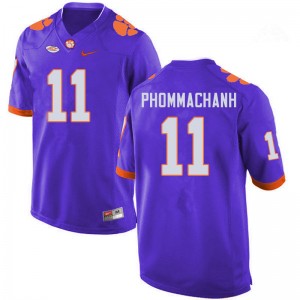 Men Taisun Phommachanh Purple Clemson University College Football #11 Jersey 764678-499