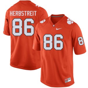 Men Tye Herbstreit Orange Clemson University College Football #86 Jersey 401769-273