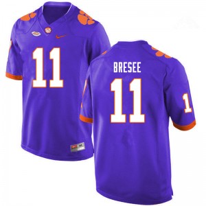 Men Bryan Bresee Purple Clemson National Championship College Football #11 Jersey 447472-552