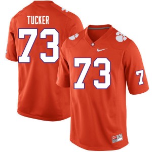 Men Bryn Tucker Orange Clemson Tigers College Football #73 Jersey 398250-704