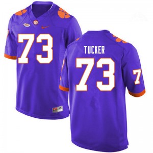 Men Bryn Tucker Purple CFP Champs College Football #73 Jersey 521748-972