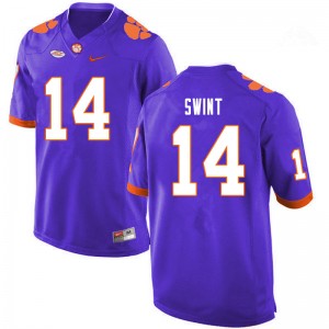 Men Kevin Swint Purple Clemson College Football #14 Jersey 513478-841