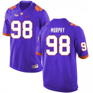 Men Myles Murphy Purple Clemson National Championship College Football #98 Jersey 425444-983