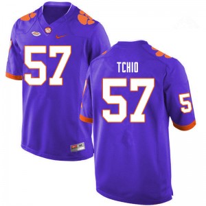 Men Paul Tchio Purple Clemson College Football #57 Jersey 272934-709