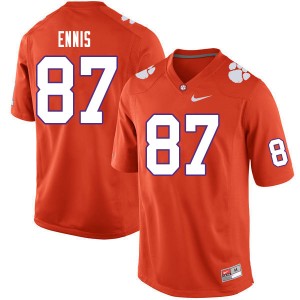 Men Sage Ennis Orange Clemson Tigers College Football #87 Jersey 650493-865