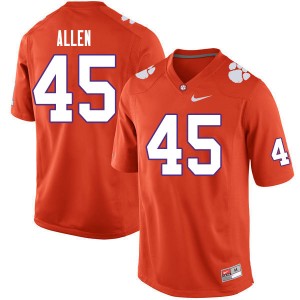 Men Sergio Allen Orange Clemson Tigers College Football #45 Jersey 140401-158
