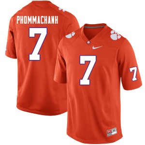 Men Taisun Phommachanh Orange Clemson College Football #7 Jersey 778123-182