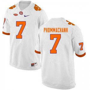 Men Taisun Phommachanh White Clemson Tigers College Football #7 Jersey 382978-464