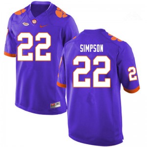Men Trenton Simpson Purple CFP Champs College Football #22 Jersey 120824-280