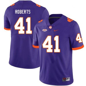 Men Andrew Roberts Purple Clemson Tigers College Football #41 Jersey 955297-720