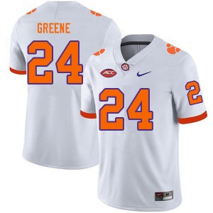 Men Hamp Greene White Clemson University College Football #24 Jersey 694501-934