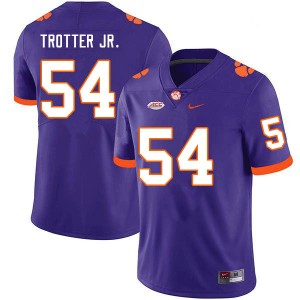 Men Jeremiah Trotter Jr. Purple Clemson University College Football #54 Jersey 153336-308