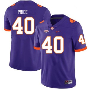 Men Luke Price Purple CFP Champs College Football #40 Jersey 210203-465