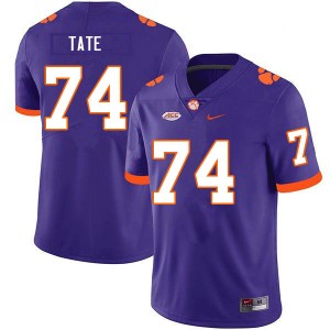 Men Marcus Tate Purple CFP Champs College Football #74 Jersey 270301-462