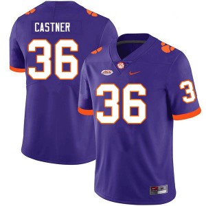 Men Quinn Castner Purple Clemson University College Football #36 Jersey 285748-511