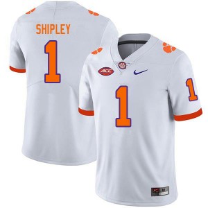 Men Will Shipley White Clemson Tigers College Football #1 Jersey 301032-676