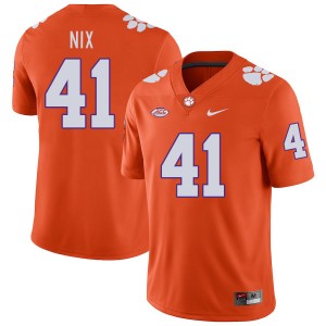 Men Caleb Nix Orange Clemson National Championship College Football #41 Jersey 528183-469