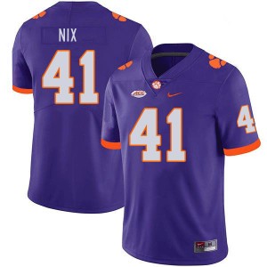 Men Caleb Nix Purple CFP Champs College Football #41 Jersey 832240-831