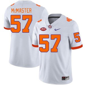 Men Chandler McMaster White Clemson National Championship College Football #57 Jersey 333244-679