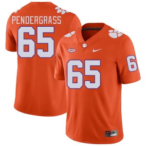 Men Chapman Pendergrass Orange Clemson College Football #65 Jersey 845358-665