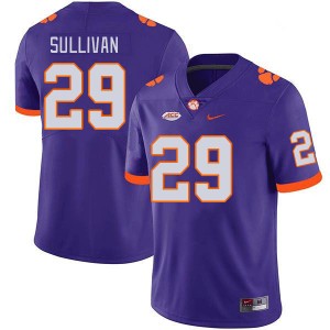 Men Davian Sullivan Purple Clemson University College Football #29 Jersey 948820-553