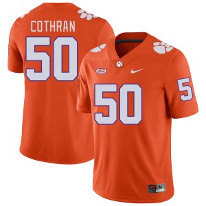 Men Fletcher Cothran Orange Clemson University College Football #50 Jersey 800920-259