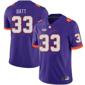 Men Griffin Batt Purple Clemson University College Football #33 Jersey 622751-357
