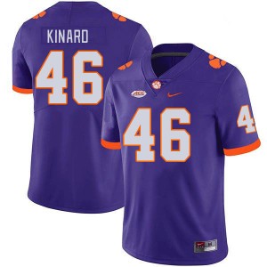 Men Jaden Kinard Purple Clemson Tigers College Football #46 Jersey 353672-866